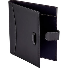Executive Faux Leather Portfolio Folder, Black