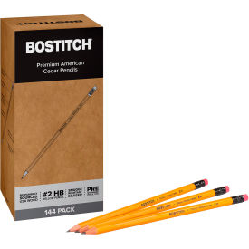 Office Premium American Cedar Wood Pencil #2 Grade Yellow Barrel 144 Pack