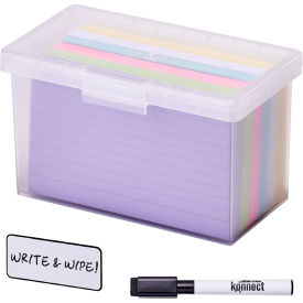 Index Card Size Stack & Nest Storage Box, 3" x 5", Clear