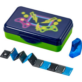 Pencil Box Kit with Ruler & Sharpener, Blue Gaming Design