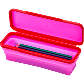 Small Flexi Storage Pencil Box, Pink/Red