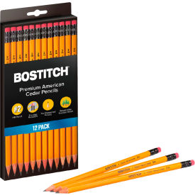 Office Premium American Cedar Wood Pencil, #2 Grade, Yellow Barrel, 12/Pack