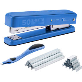 Titan Heavy Duty Metal Stapler, 50 Sheet Capacity, Blue
