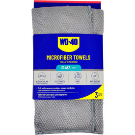 280 GSM Glass Microfiber Towel, 14" x 14", Silver, 3 Towels/Pack