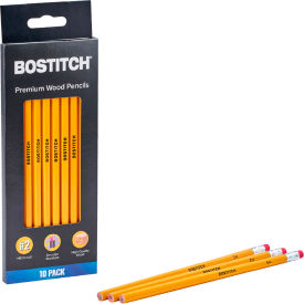 Office Premium Wood Pencil, #2 Grade, Unsharpened, Yellow Barrel, 10/Pack