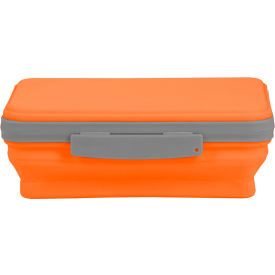 Flexi Storage Box with Lid, Collapsible Design, Orange