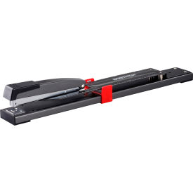 Office Long Reach Stapler, 20 Sheet Capacity, Adjustable, Black