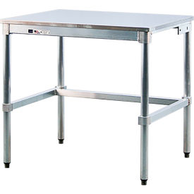 Industrial Work Table, 304 Stainless Steel Top/Aluminum Frame, 96"W x 24"D