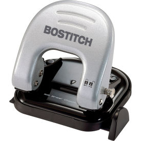 Office EZ Squeeze 2-Hole Punch, 20 Sheets Capacity, Silver/Black