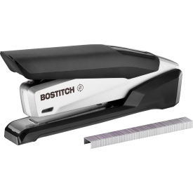 Office InPower Spring Powered Desktop Stapler, 28 Sheet Capacity, Black/Silver