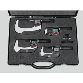 Wireless Digital Micrometer Set with Four Micrometers, 0" - 4" Range