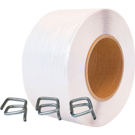 Polypropylene Strapping Kit For 1/2"W, Wire Buckle, Economy Duty