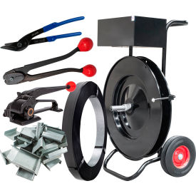 Packaging Steel Strapping Kit For 3/4"W, Open Seals, Heavy Duty