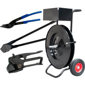 Packaging Steel Strapping Kit For 3/4"W For Round Loads, Heavy Duty