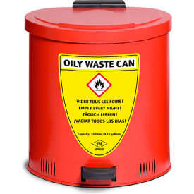 9.2 Gallon Oily Waste Can, Red