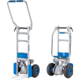 Pro Folding Stair Climbing Truck w/G Toe Noseplate, 308 lb Capacity, Pneumatic Wheels