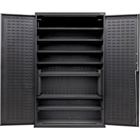 Configurable Charging Cabinet, Black, 48"W x 24"D x 78"H, 7 Shelves