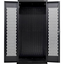 Configurable Ventilated Charging Cabinet, BLK, 36"W x 24"D x 78"H