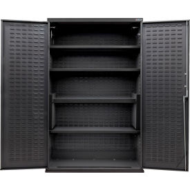 E-Locking Configurable Charging Cabinet, BLK, 48"W x 24"D x 78"H, 4 Shelves