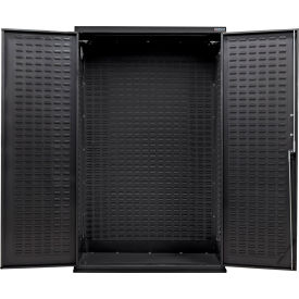 Configurable Electronic Locking Charging Cabinet, Black, 48"W x 24"D x 78"H