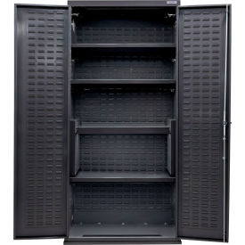 Configurable Charging Cabinet, BLK, 36"W x 24"D x 78"H, 4 Shelves