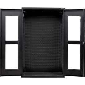 Configurable Clear-View Charging Cabinet, BLK, 48"W x 24"D x 78"H
