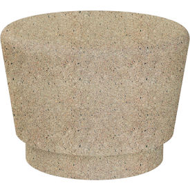 Our Town Single Round Concrete Bench, 24" Dia. x 18"H, Gray