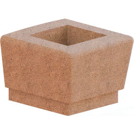 Our Town Square Planter End, 24"W x 24"D x 18"H, Sand