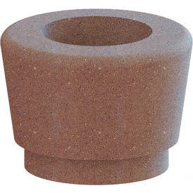 Our Town Single Round Planter, 24" Dia. x 18"H, Brown