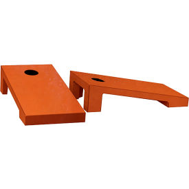 Concrete Cornhole Bag Toss Game, Brick Red
