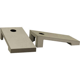 Concrete Cornhole Bag Toss Game, Gray