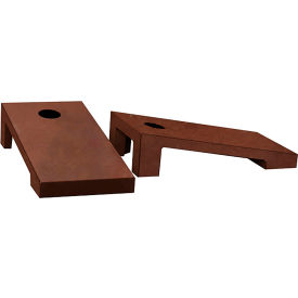 Concrete Cornhole Bag Toss Game, Brown