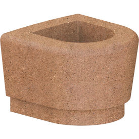 Our Town Curve Planter End, 24"W x 24"D x 18"H, Sand
