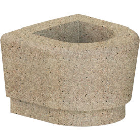 Our Town Curve Planter End, 24"W x 24"D x 18"H, Gray