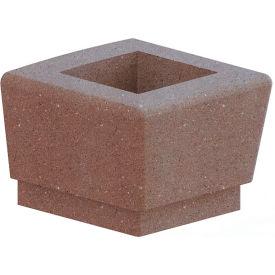 Our Town Concrete Bench with Back, 72"L x 26"W x 33"H, Brown