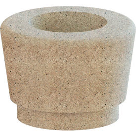 Our Town Single Round Planter, 24" Dia. x 18"H, Gray