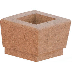 Our Town Concrete Bench with Back, 72"L x 26"W x 33"H, Sand