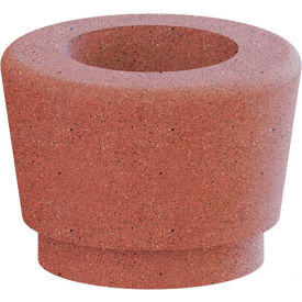 Our Town Single Round Planter, 24" Dia. x 18"H, Brick Red