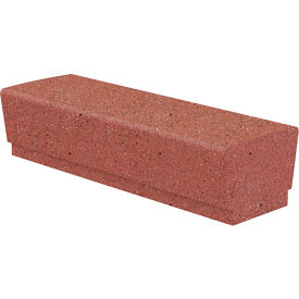 Our Town Concrete Bench, 72"L x 24"W x 18"H, Brick Red
