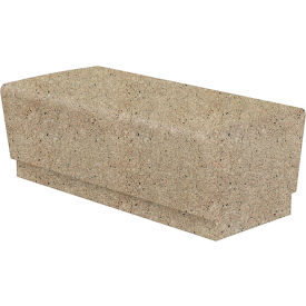 Our Town Concrete Bench, 48"L x 24"W x 18"H, Gray