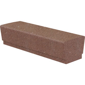 Our Town Concrete Bench, 72"L x 24"W x 18"H, Brown