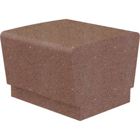 Our Town Concrete Bench, 24"L x 24"W x 18"H, Brown
