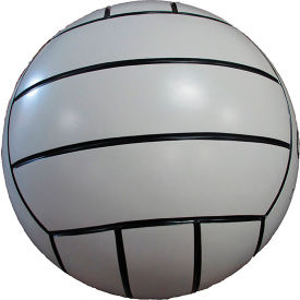 Volleyball Concrete Bollard, 24" Dia. x 24"H, Gray/Black