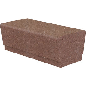 Our Town Concrete Bench, 48"L x 24"W x 18"H, Brown