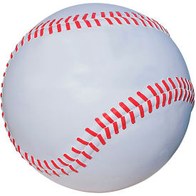 Baseball/Softball Concrete Bollard, 24" Dia. x 24"H, Star/Red
