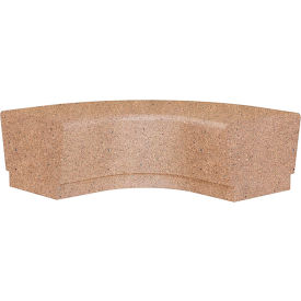 Our Town 90 Degree Concrete Curve Corner Bench, 48"L x 48"W x 18"H, Sand