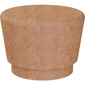 Our Town Single Round Concrete Bench, 24" Dia. x 18"H, Sand