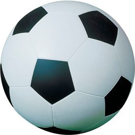 Soccer Ball Concrete Bollard, 24" Dia. x 24"H, Star/Black