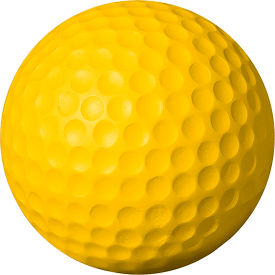 Golf Ball Concrete Bollard, 24" Dia. x 24"H, Yellow
