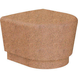 Our Town Concrete Curve End Bench, 24"L x 24"W x 18"H, Sand